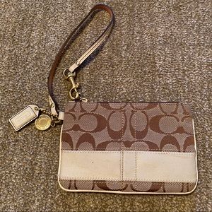 Coach monogram wristlet